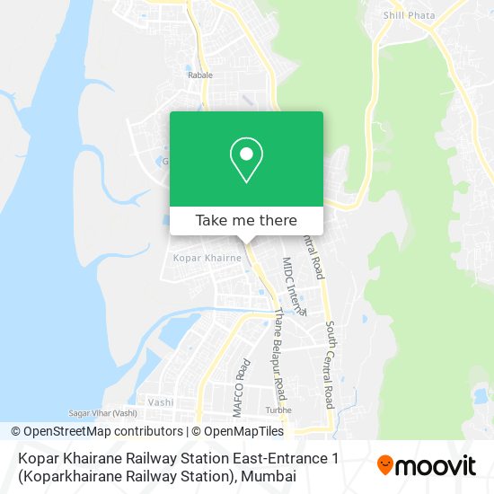 Kopar Khairane Railway Station East-Entrance 1 (Koparkhairane Railway Station) map