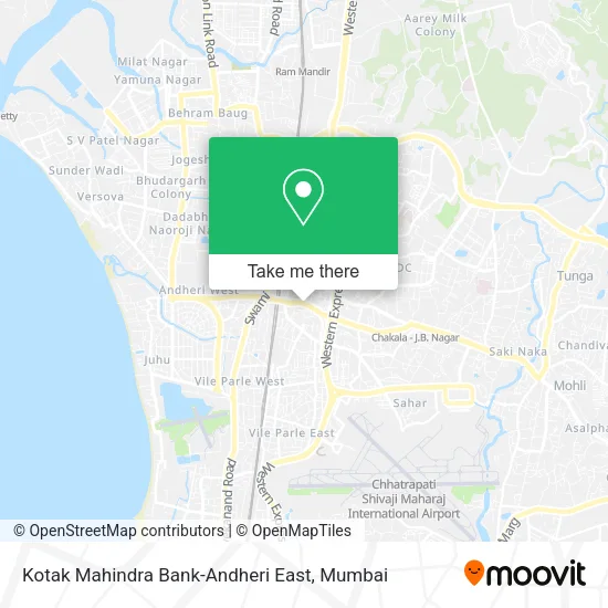 Kotak Mahindra Bank-Andheri East map