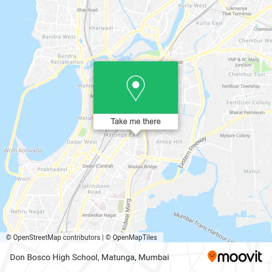 Don Bosco High School, Matunga map