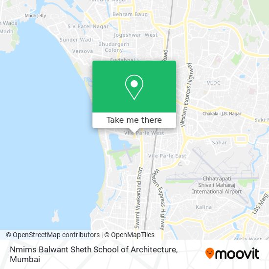 Nmims Balwant Sheth School of Architecture map