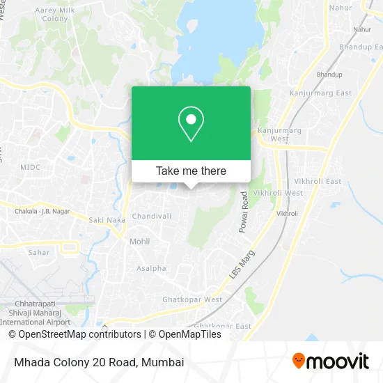 Mhada Colony 20 Road map