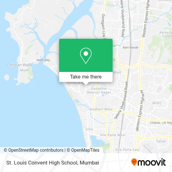 St. Louis Convent High School map