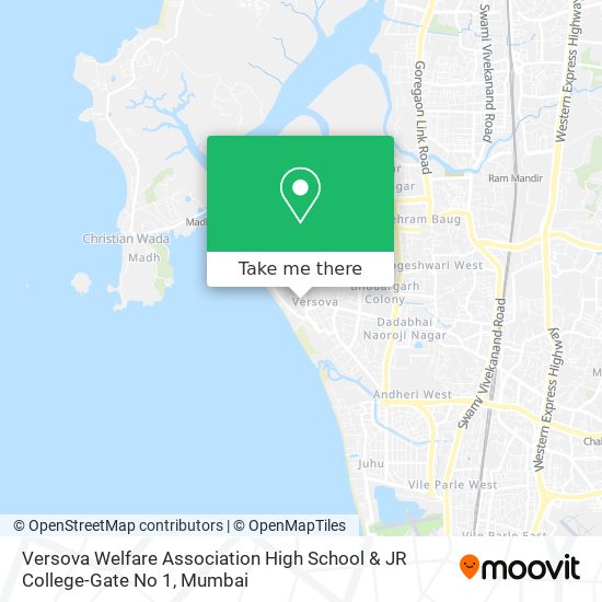 Versova Welfare Association High School & JR College-Gate No 1 map