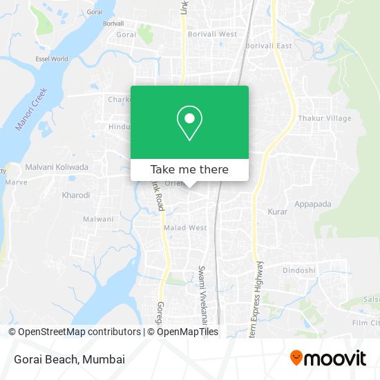 Gorai Beach map