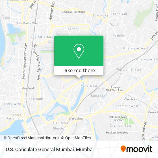 U.S. Consulate General Mumbai map