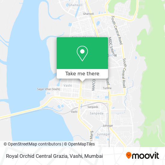 Royal Orchid Central Grazia, Vashi map