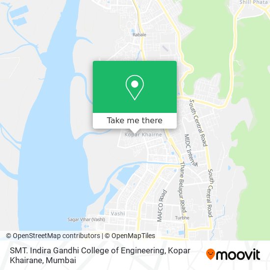 SMT. Indira Gandhi College of Engineering, Kopar Khairane map