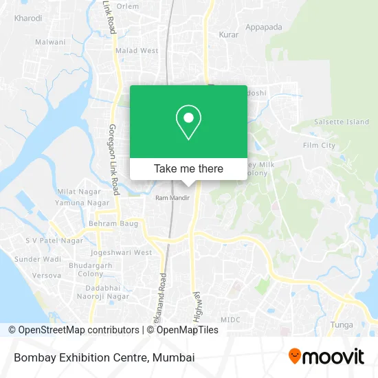 Bombay Exhibition Centre map