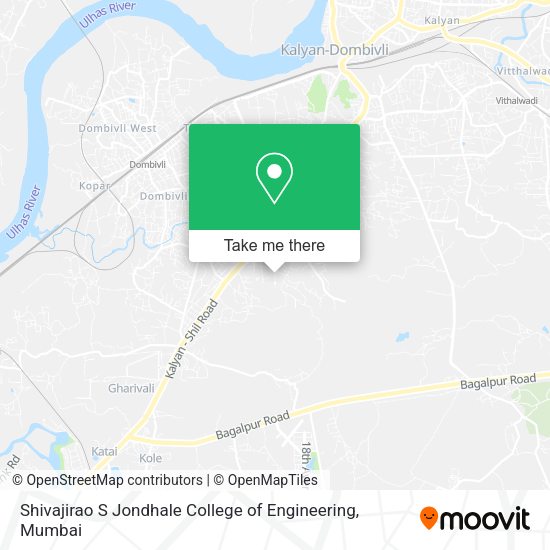 Shivajirao S Jondhale College of Engineering map