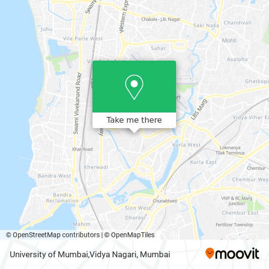 University of Mumbai,Vidya Nagari map