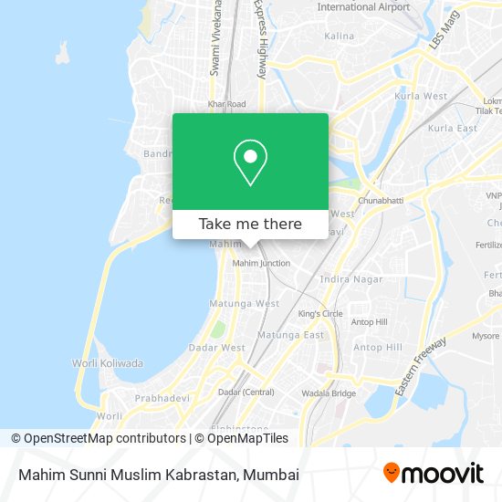 Mahim Sunni Muslim Kabrastan map