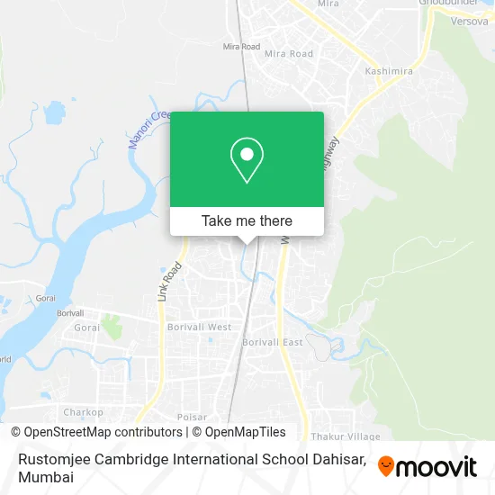 Rustomjee Cambridge International School Dahisar map