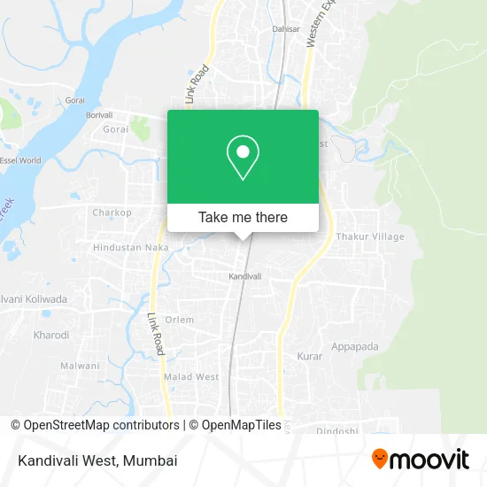Kandivali West map