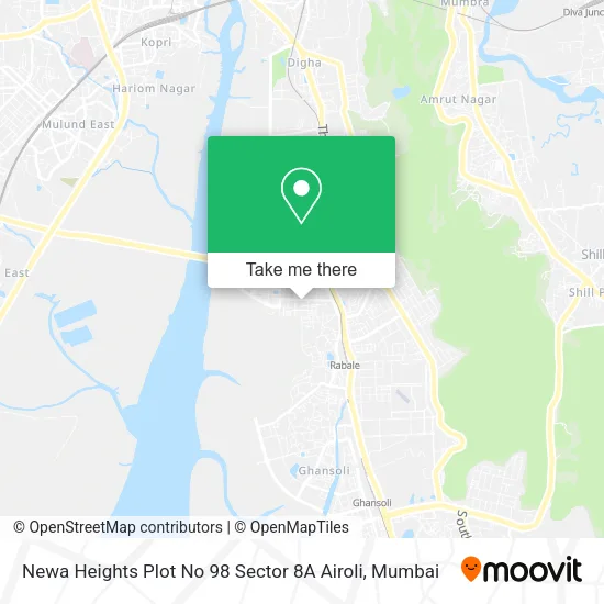 Newa Heights Plot No 98 Sector 8A Airoli map