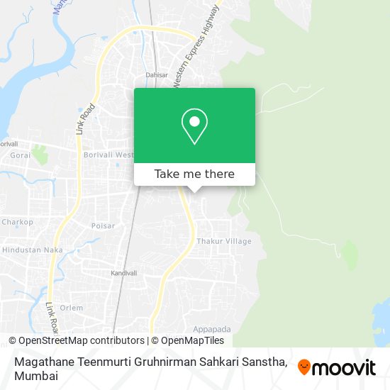 Magathane Teenmurti Gruhnirman Sahkari Sanstha map