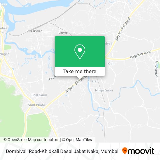 Dombivali Road-Khidkali Desai Jakat Naka map