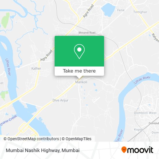 Mumbai To Nashik Map How To Get To Mumbai Nashik Highway In Bhiwandi Rural(St) By Bus Or Train?