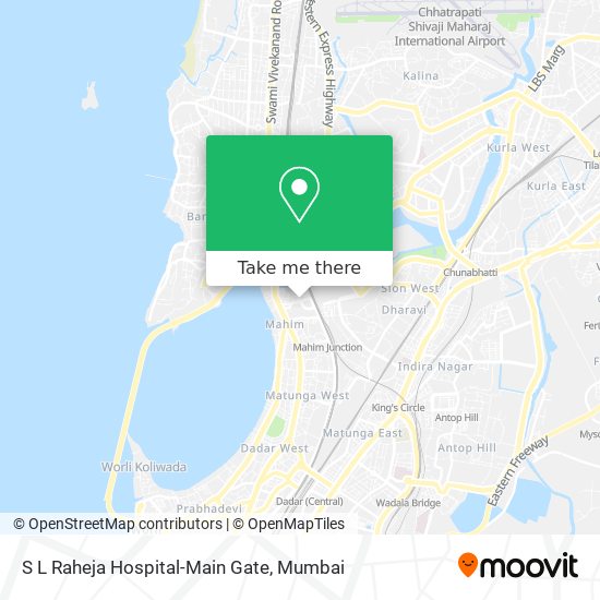 S L Raheja Hospital-Main Gate map