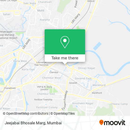 Jeejabai Bhosale Marg map