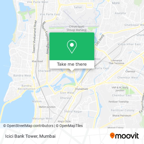 Icici Bank Tower map