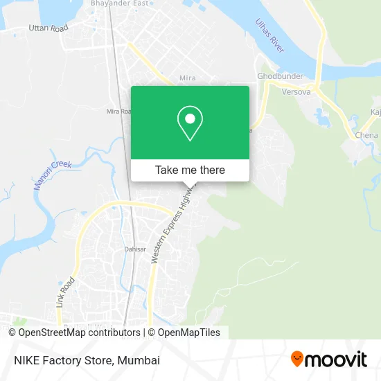 NIKE Factory Store map