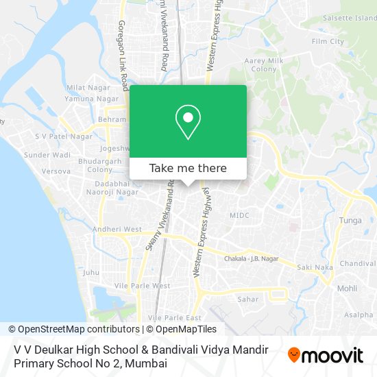 V V Deulkar High School & Bandivali Vidya Mandir Primary School No 2 map