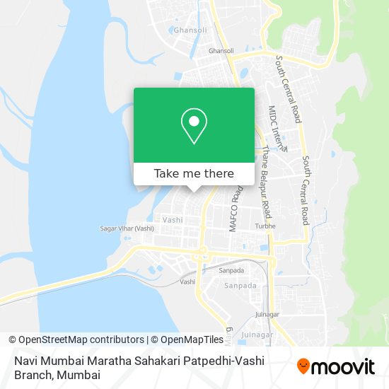 Navi Mumbai Maratha Sahakari Patpedhi-Vashi Branch map