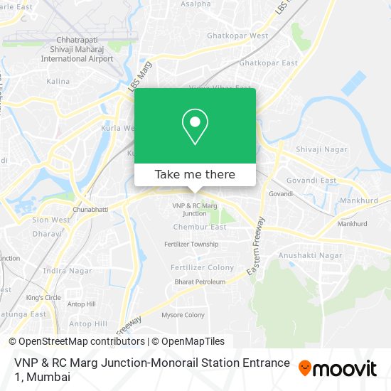 VNP & RC Marg Junction-Monorail Station Entrance 1 map