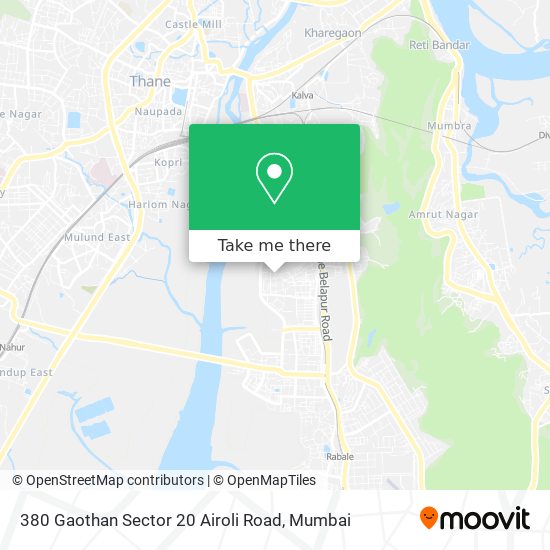 380 Gaothan Sector 20 Airoli Road map