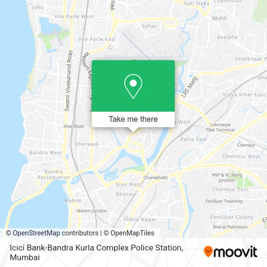 Icici Bank-Bandra Kurla Complex Police Station map