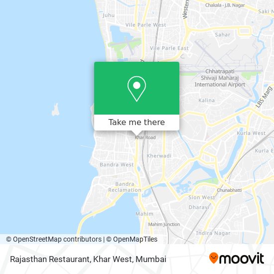 Rajasthan Restaurant, Khar West map
