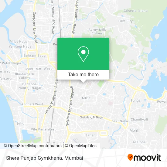 Shere Punjab Gymkhana map