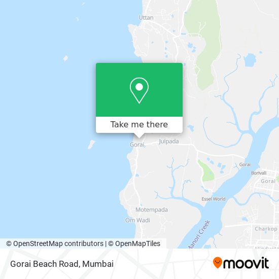 Gorai Beach Road map