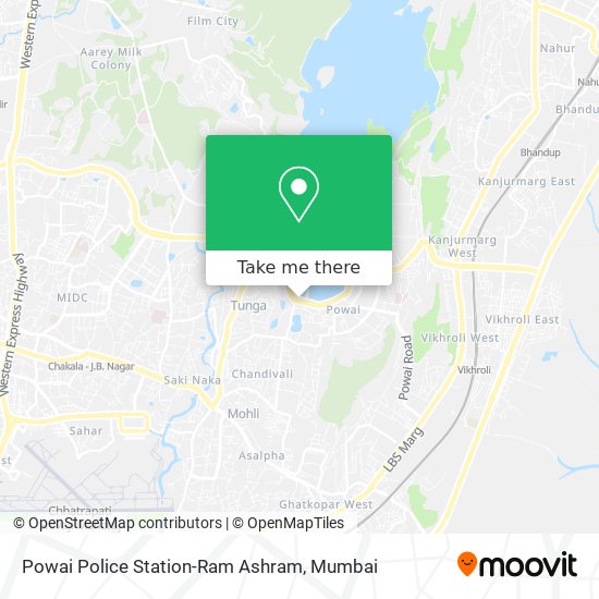 Powai Police Station-Ram Ashram map