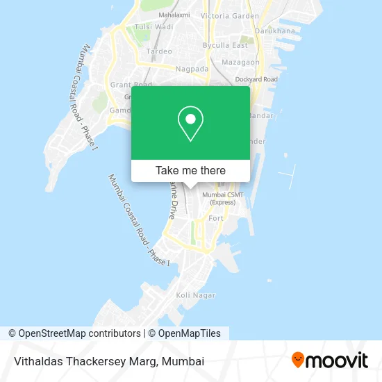 Vithaldas Thackersey Marg map