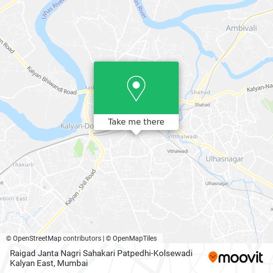 Raigad Janta Nagri Sahakari Patpedhi-Kolsewadi Kalyan East map