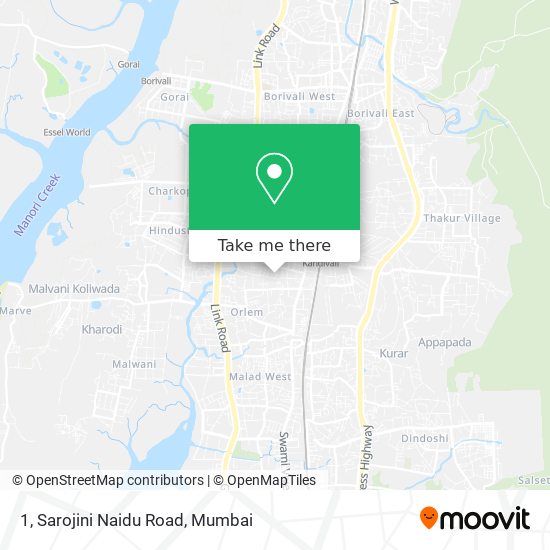 1, Sarojini Naidu Road map