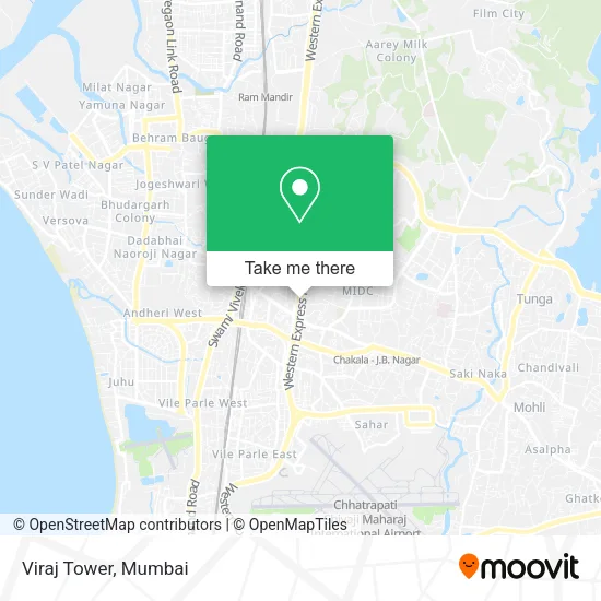 Viraj Tower map