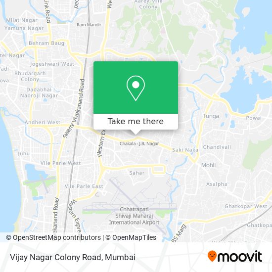 Vijay Nagar Colony Road map