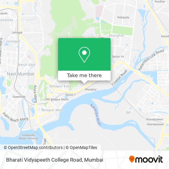Bharati Vidyapeeth College Road map