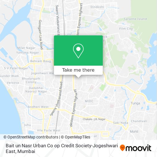 Bait un Nasr Urban Co op Credit Society-Jogeshwari East map
