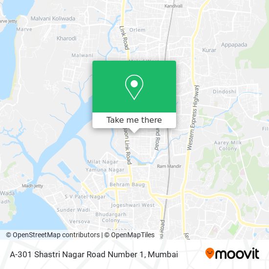 A-301 Shastri Nagar Road Number 1 map