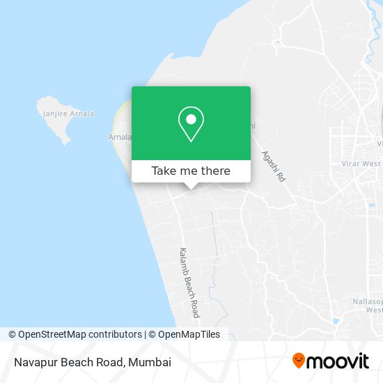 Navapur Beach Road map