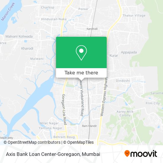 Axis Bank Loan Center-Goregaon map