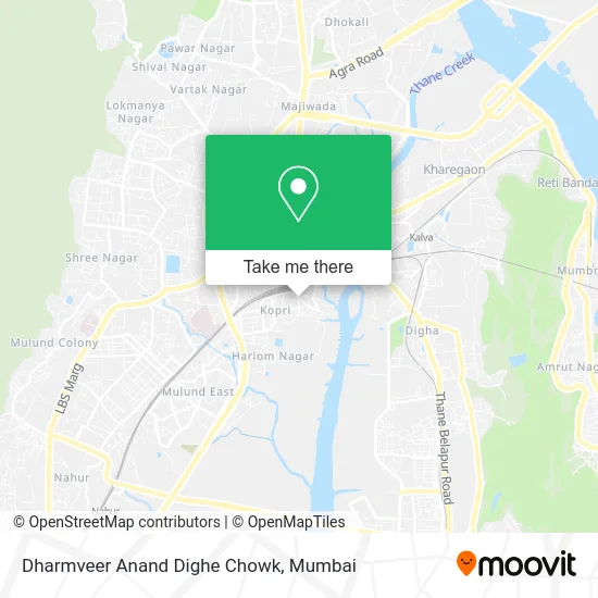 Dharmveer Anand Dighe Chowk map