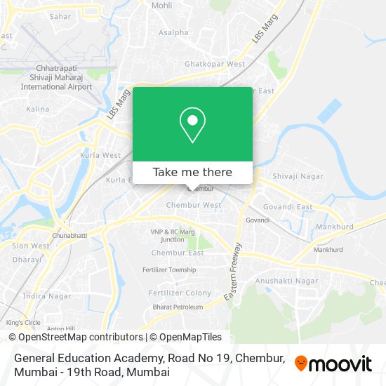 General Education Academy, Road No 19, Chembur, Mumbai - 19th Road map