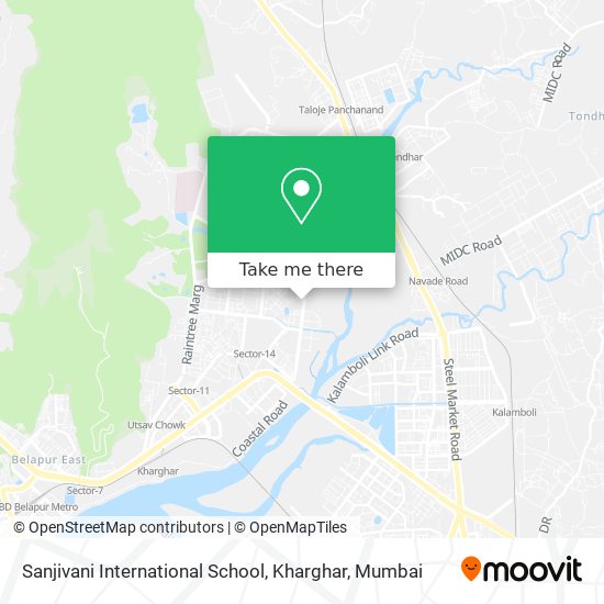 Sanjivani International School, Kharghar map