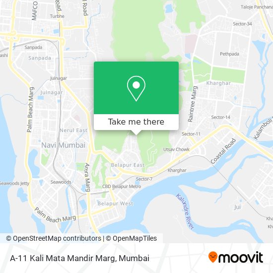 A-11 Kali Mata Mandir Marg map