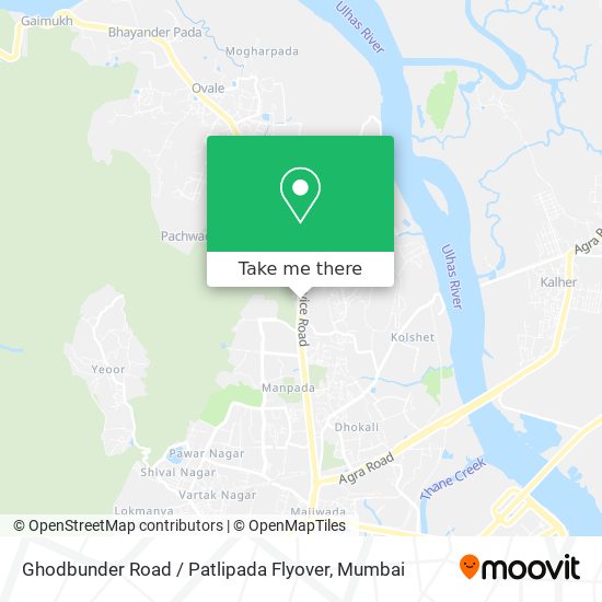 Ghodbunder Road / Patlipada Flyover map