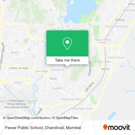 Pawar Public School , Chandivali map
